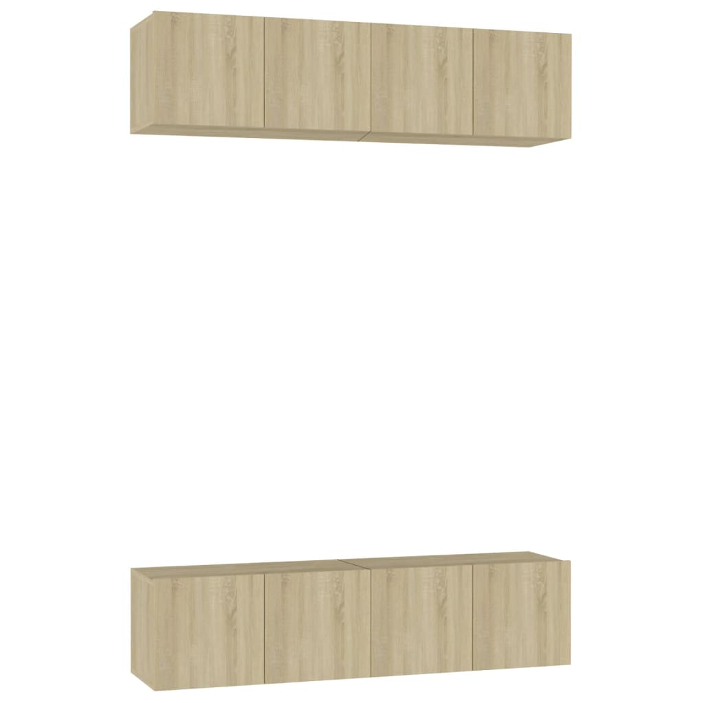 Meubles TV 4 pcs Chêne sonoma 60x30x30 cm Bois d'ingénierie