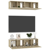 Meubles TV 4 pcs Chêne sonoma 60x30x30 cm Bois d'ingénierie