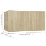 Meubles TV 4 pcs Chêne sonoma 60x30x30 cm Bois d'ingénierie