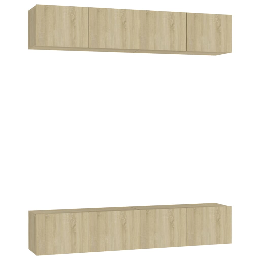 Meubles TV 4 pcs Chêne sonoma 80x30x30 cm Bois d'ingénierie