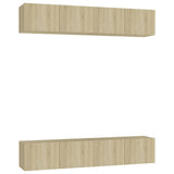 Meubles TV 4 pcs Chêne sonoma 80x30x30 cm Bois d'ingénierie