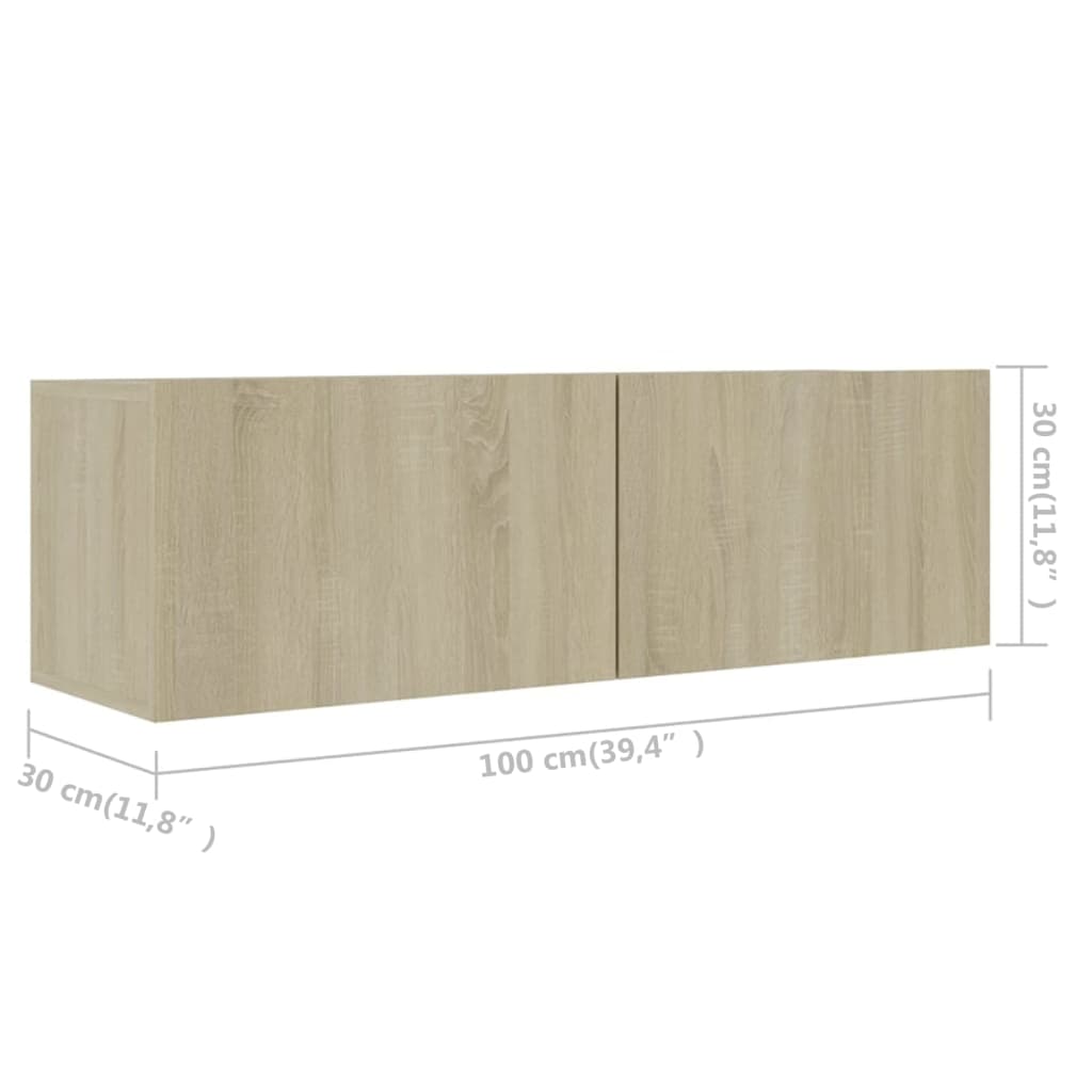 Meubles TV 4 pcs Chêne sonoma 100x30x30 cm Bois d'ingénierie