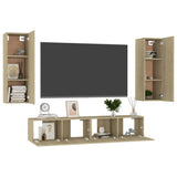 Ensemble de meubles TV 4 pcs Chêne sonoma Bois d'ingénierie