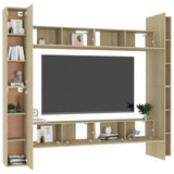 Ensemble de meubles TV 8 pcs Chêne sonoma Bois d'ingénierie