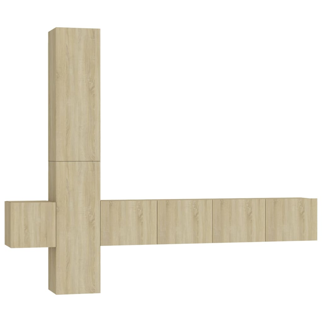 Ensemble de meubles TV 5 pcs Chêne sonoma Bois d'ingénierie