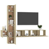 Ensemble de meubles TV 5 pcs Chêne sonoma Bois d'ingénierie