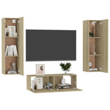 Ensemble de meubles TV 3 pcs Chêne sonoma Bois d'ingénierie