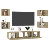 Ensemble de meubles TV 6 pcs Chêne sonoma Bois d'ingénierie