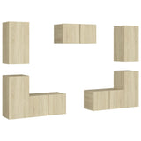 Ensemble de meubles TV 7 pcs Chêne sonoma Bois d'ingénierie