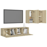 Ensemble de meubles TV 4 pcs Chêne sonoma Bois d'ingénierie