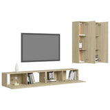 Ensemble de meubles TV 4 pcs Chêne sonoma Bois d'ingénierie