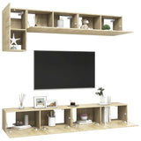 Ensemble de meuble TV 5 pcs Chêne sonoma Bois d'ingénierie