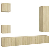 Ensemble de meubles TV 5 pcs Chêne sonoma Bois d'ingénierie