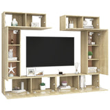 Ensemble de meuble TV 6 pcs Chêne sonoma Bois d'ingénierie