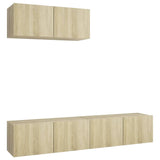 Meubles TV 3 pcs Chêne sonoma Bois d'ingénierie