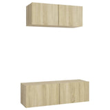 Ensemble de meuble TV 2 pcs Chêne sonoma Bois d'ingénierie