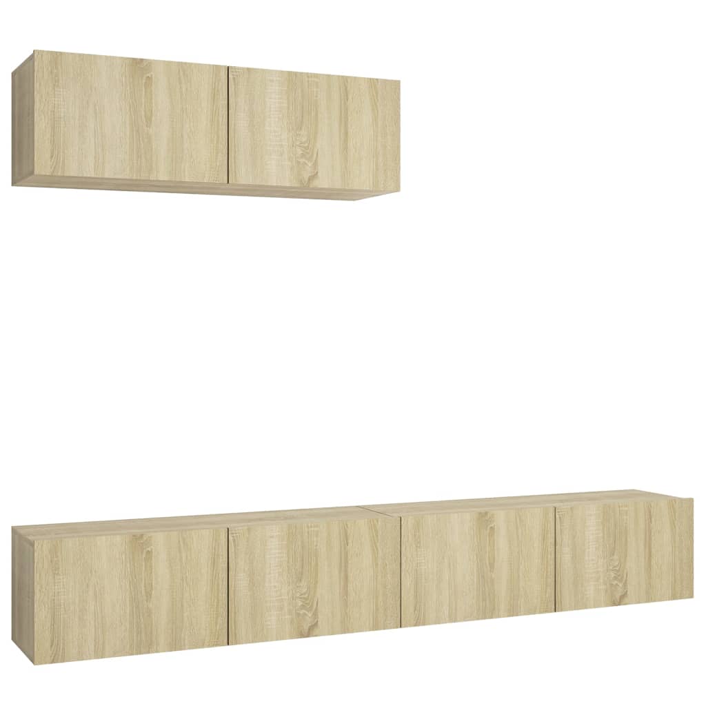 Meubles TV 3 pcs Chêne sonoma Bois d'ingénierie