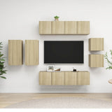 Ensemble de meubles TV 8 pcs Chêne sonoma Bois d'ingénierie