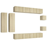 Ensemble de meubles TV 8 pcs Chêne sonoma Bois d'ingénierie