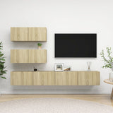 4 Piece TV Stand Set Sonoma Oak Engineered Wood