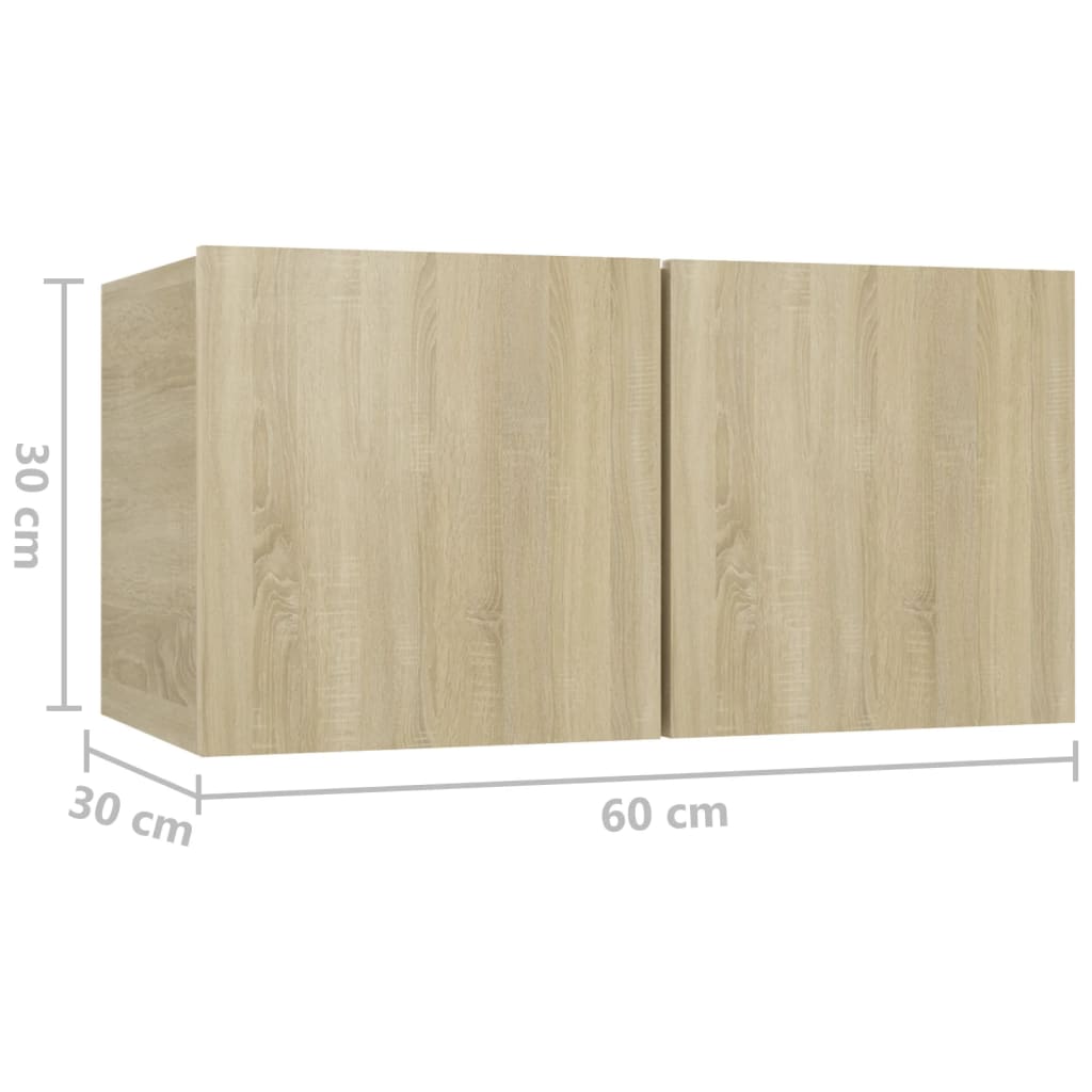 Ensemble de meuble TV 7 pcs Chêne sonoma Bois d'ingénierie