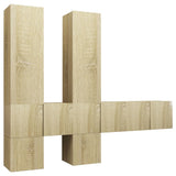 Ensemble de meubles TV 7 pcs Chêne sonoma Bois d'ingénierie