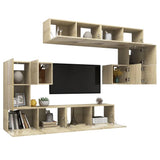 Ensemble de meubles TV 8 pcs Chêne sonoma Bois d'ingénierie