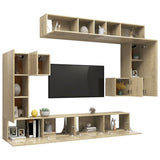 Ensemble de meubles TV 8 pcs Chêne sonoma Bois d'ingénierie