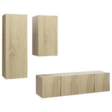 Ensemble de meubles TV 4 pcs Chêne sonoma Bois d'ingénierie