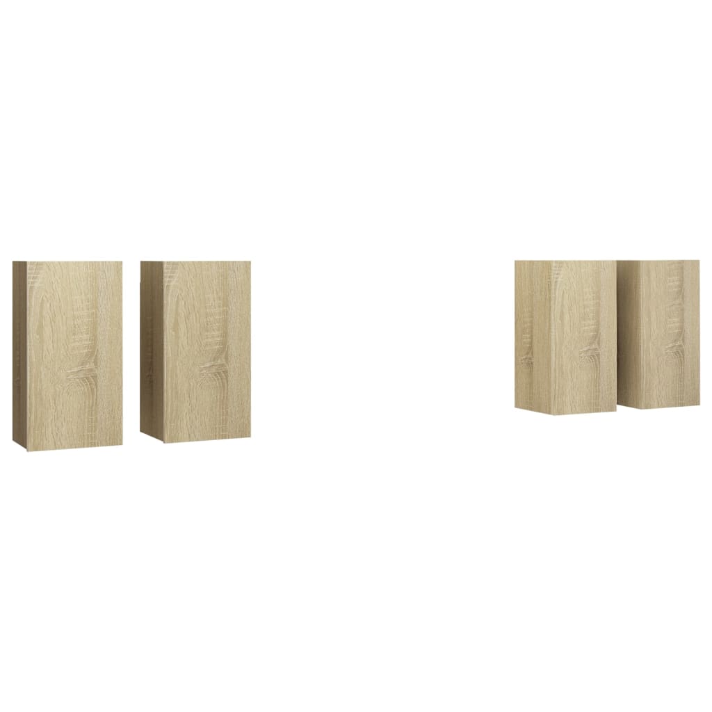 Meubles TV 4 pcs Chêne sonoma 30,5x30x60 cm Bois d'ingénierie