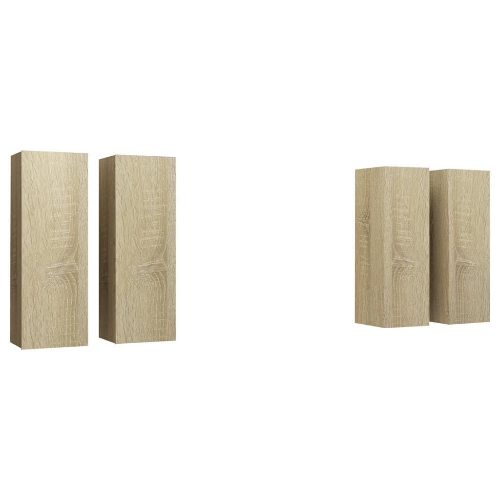 Meubles TV 4 pcs Chêne sonoma 30,5x30x90 cm Bois d'ingénierie