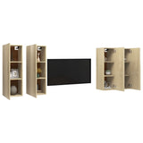 Meubles TV 4 pcs Chêne sonoma 30,5x30x90 cm Bois d'ingénierie