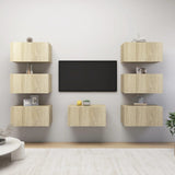 Meubles TV 7 pcs Chêne sonoma 30,5x30x60 cm Bois d'ingénierie