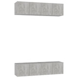 Meubles TV 4 pcs Gris béton 60x30x30 cm Bois d'ingénierie