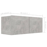 Meubles TV 4 pcs Gris béton 80x30x30 cm Bois d'ingénierie