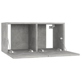 5 pcs TV Stand Set Concrete Grey Engineered Wood