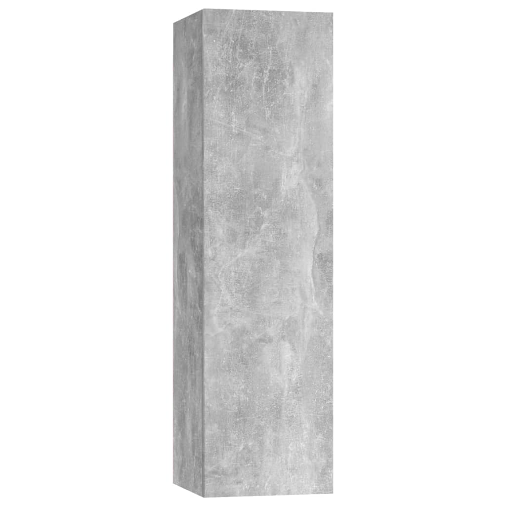 Ensemble de meubles TV 3 pcs Gris béton Bois d'ingénierie