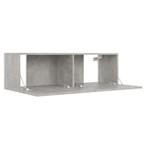 Ensemble de meubles TV 3 pcs Gris béton Bois d'ingénierie