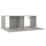 Ensemble de meubles TV 3 pcs Gris béton Bois d'ingénierie