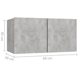 Ensemble de meubles TV 6 pcs Gris béton Bois d'ingénierie