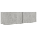 Ensemble de meubles TV 5 pcs Gris béton Bois d'ingénierie