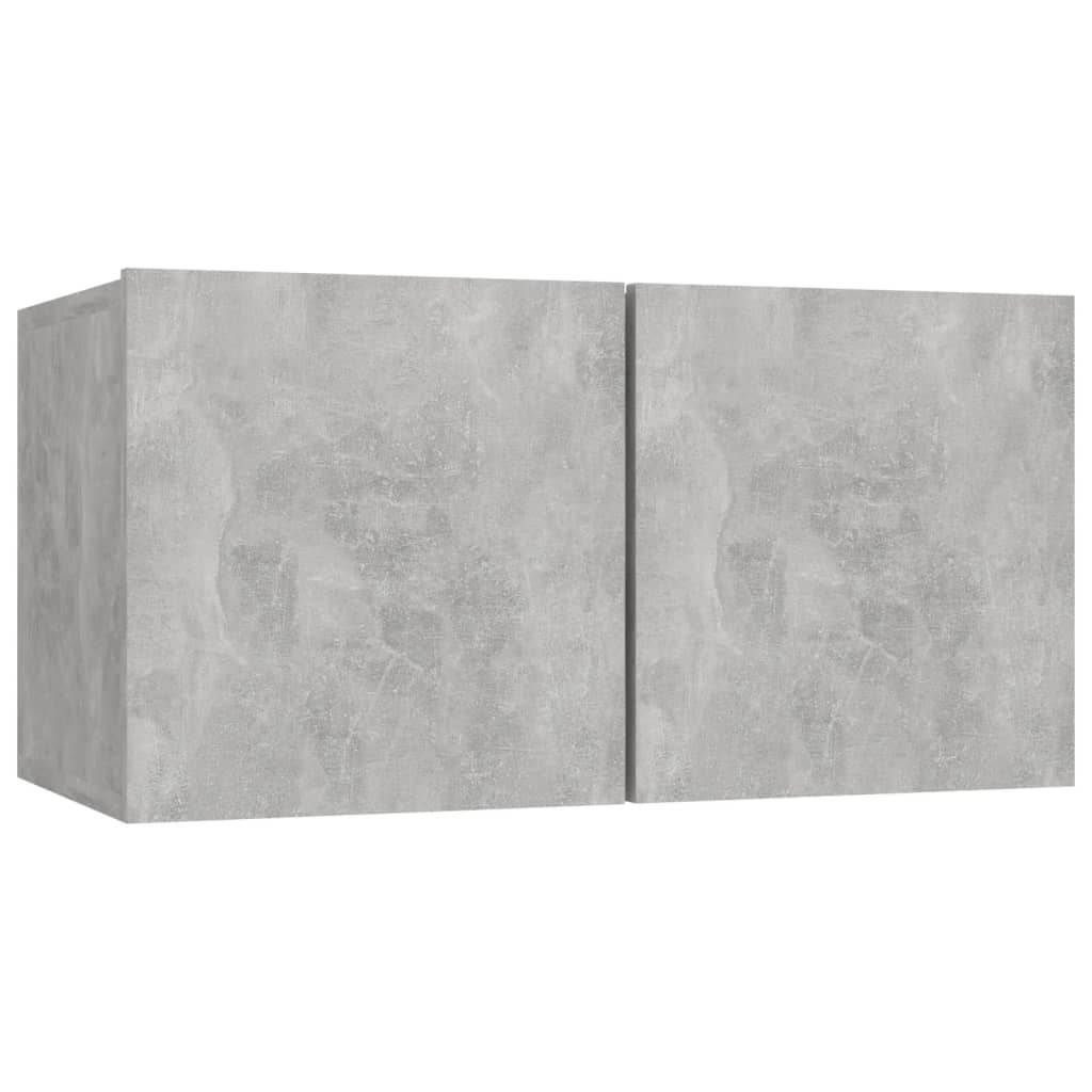 Ensemble de meubles TV 4 pcs Gris béton Bois d'ingénierie