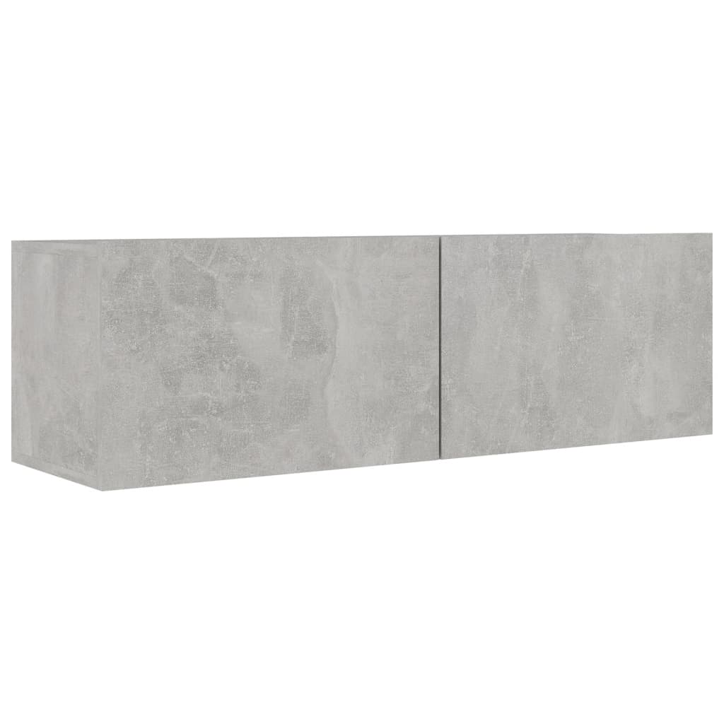 Ensemble de meubles TV 4 pcs Gris béton Bois d'ingénierie