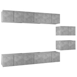 Meubles TV 8 pcs Gris béton Bois d'ingénierie