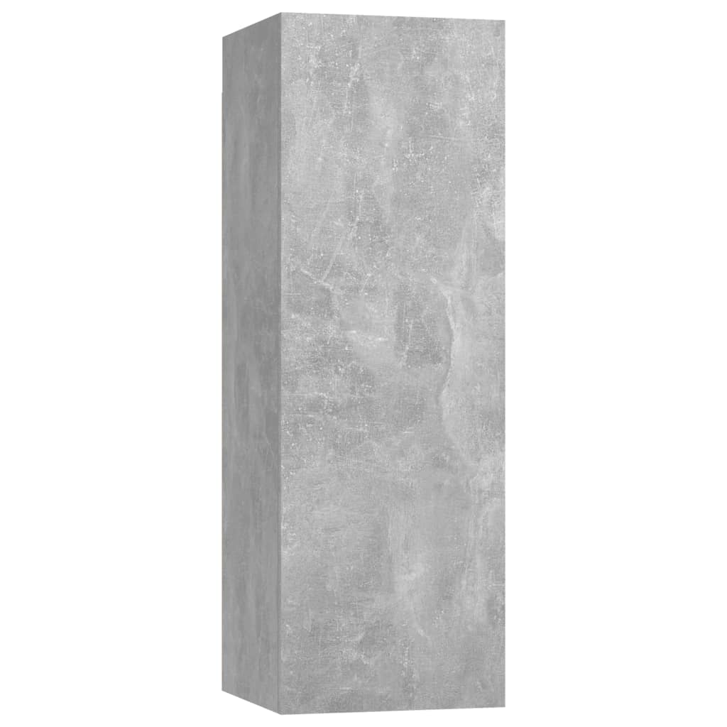 Ensemble de meubles TV 4 pcs Gris béton Bois d'ingénierie