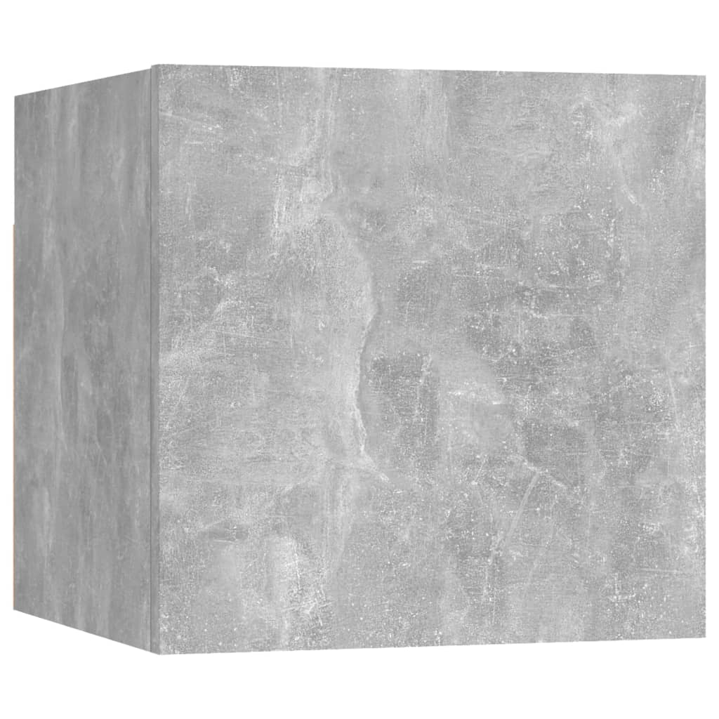 Ensemble de meubles TV 4 pcs Gris béton Bois d'ingénierie