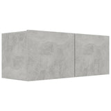 Ensemble de meubles TV 4 pcs Gris béton Bois d'ingénierie