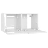 TV Cabinet 4 pcs White Gloss 60x30x30 cm Engineered Wood