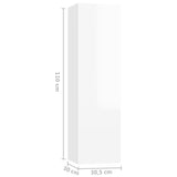 Ensemble de meuble TV 3 pcs Blanc brillant Bois d'ingénierie