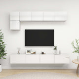 Ensemble de meubles TV 5 pcs Blanc brillant Bois d'ingénierie